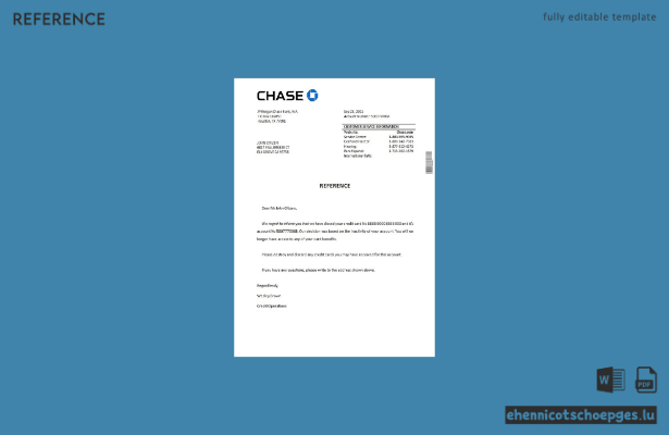 USA Chase Schließung Referenzbeispiel Vorschau